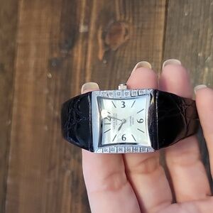Anne Klein watch with black leather band
